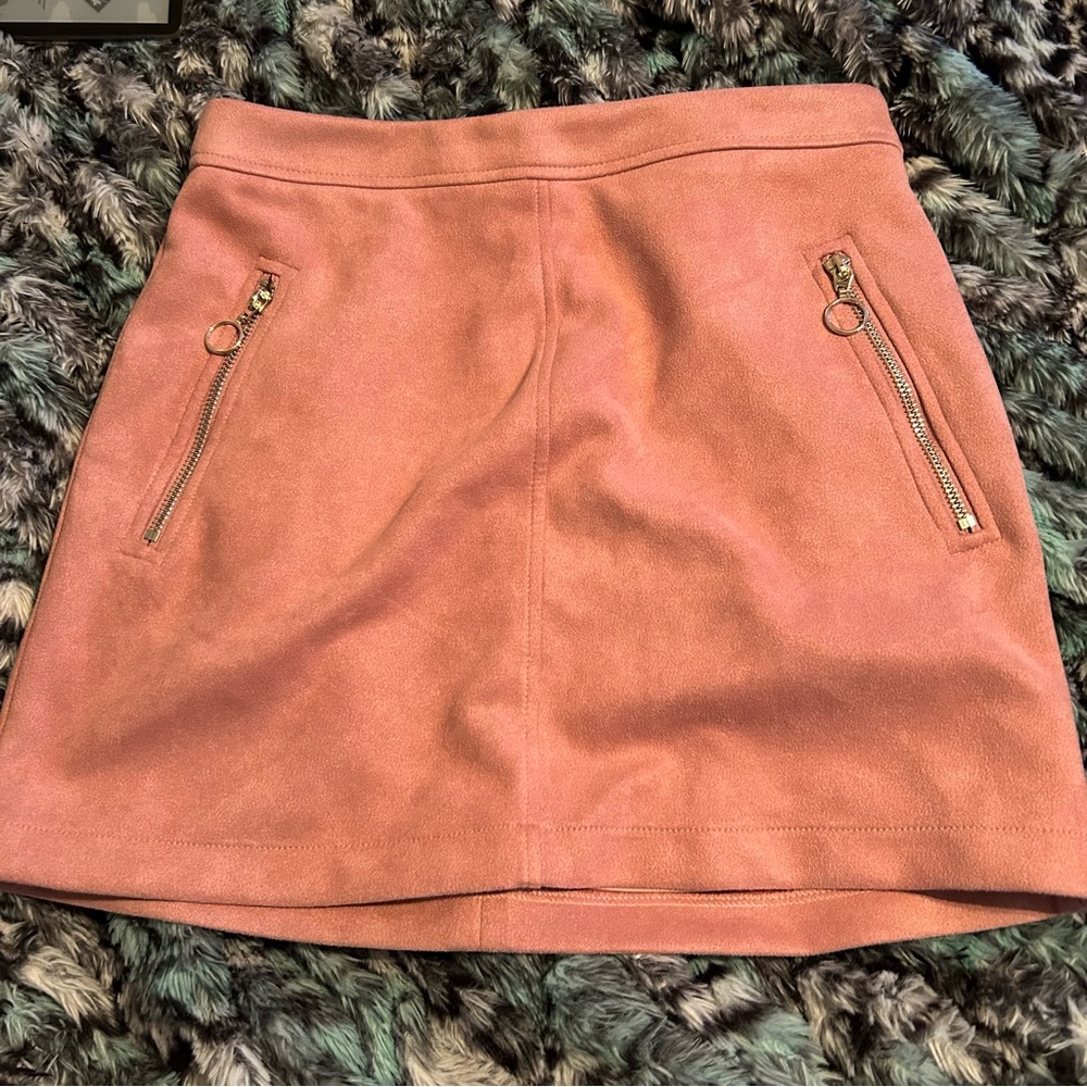 forever 21 velvet pink skirt